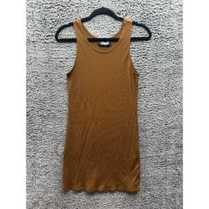 Reformation Ribbed Knit Sleeveless Bodycon Mini Dress Brown‎ Womens Size XXS